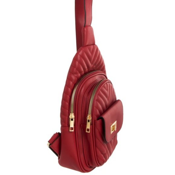 Chevron Quilted Crossbody Bag - Picture 2 of 5